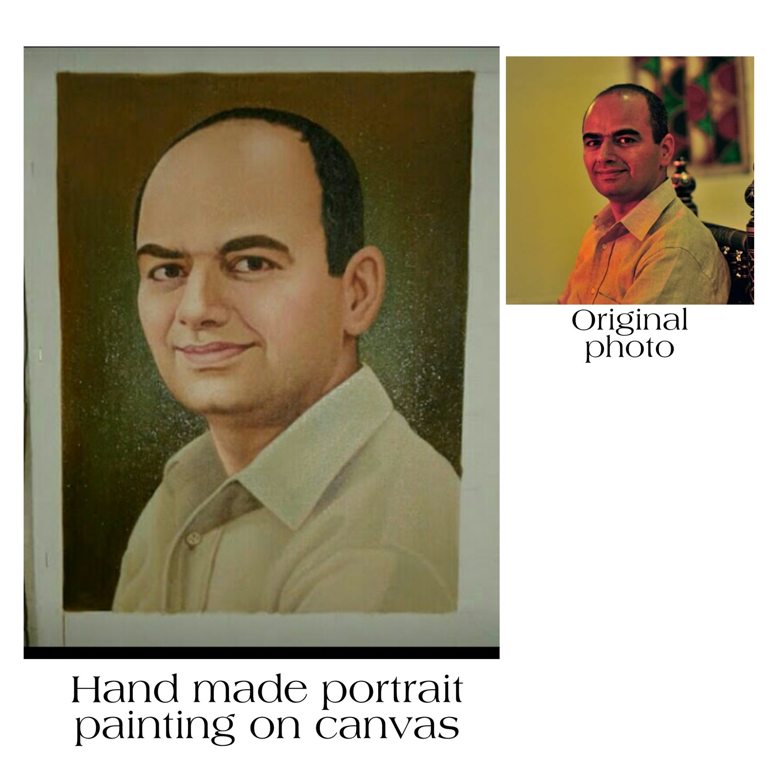 Handcrafted Custom Canvas Portrait - Fine Art Jaipur
